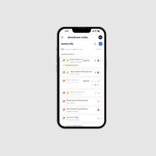 Веб-приложение для мониторинга - AeroScout Links - Securitas Healthcare - медицинское / iOS / для смартфона
