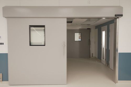 Дверь для радиологической защиты -  Medinox - Metaflex Doors Europe - с экранированием / для больниц / для чистых помещений