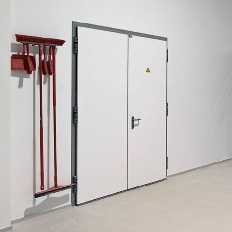 Пламестойкая дверь - BDM - Metaflex Doors Europe - для больниц / створчатая / антибактериальная