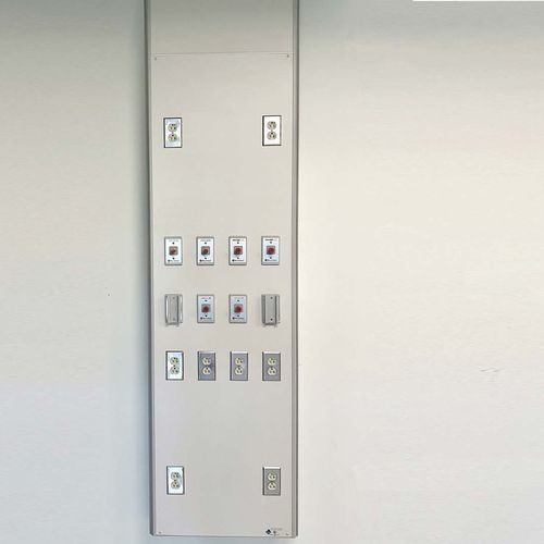 Настенная панель для внутренних коммуникаций - FLATWALL 4540-S - Modular Services Company - вертикальная / для отделения интенсивной терапии