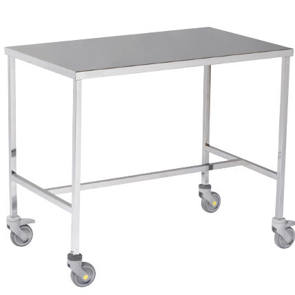 Тележка для операционного зала - TABLE À INSTRUMENTS INOX - Socommed  - для инструментов / мобильная / с регулируемой высотой