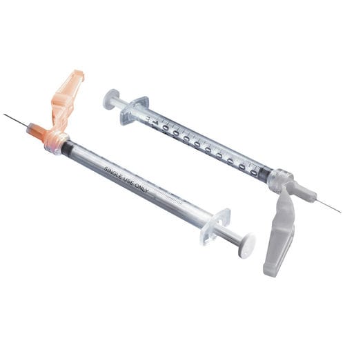 Шприц для подкожных инъекций - 412 series - Smiths Medical Surgivet - 1 мл / безопасный / с фиксированной иглой