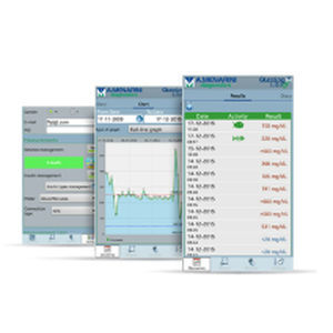 Медицинское приложение iOS - GlucoLog Mobile  - Menarini Diagnostics - для управления данными пациента