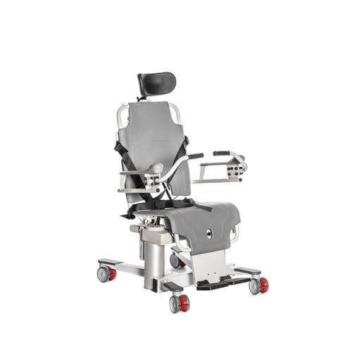 Стул для душа с подлокотниками - TR 1000 - TR Equipment - с высокой спинкой / на колесиках / с отверстием для туалета