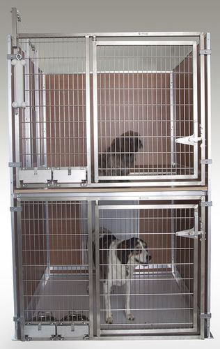 Ветеринарная клетка для собак - Tri-Kennel  - Mason - 3 отсека / из нержавеющей стали