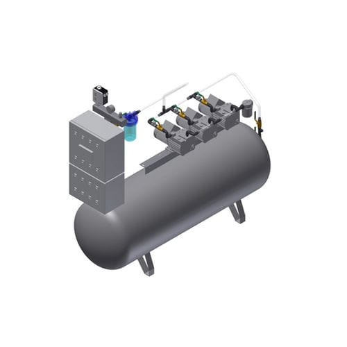 Медицинский вакуумный насос - MEDEVICE 3×12 PBO - Bgs General Srl - с ручным управлением / лопастный / со смазкой