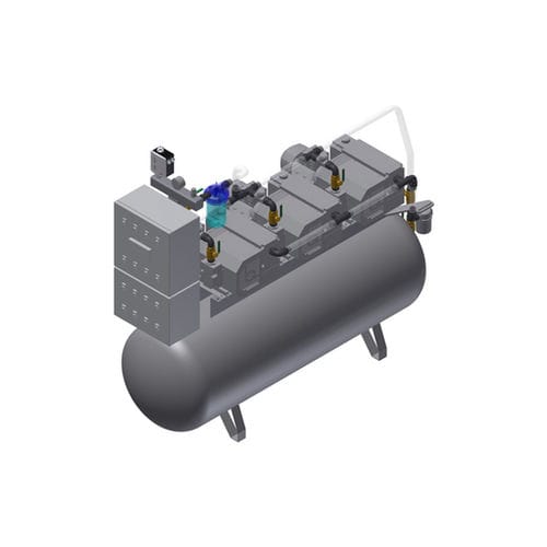 Медицинский вакуумный насос - MEDEVICE 3×61 PBO - Bgs General Srl - с ручным управлением / лопастный / со смазкой