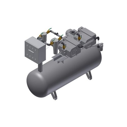 Медицинский вакуумный насос - MEDEVICE 2X41 PBO + FBD350 - Bgs General Srl - лопастный / со смазкой