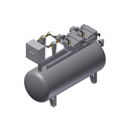 Медицинский вакуумный насос - MEDEVICE 2X41PBO + FBD350 - Bgs General Srl - с ручным управлением / лопастный / со смазкой