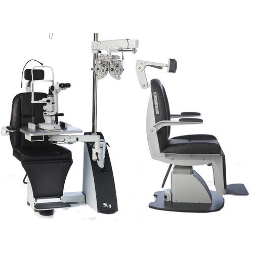 Рабочее место для офтальмолога - 2500 COMBO  - S4OPTIK - с креслом / с подставкой для ног / компактное