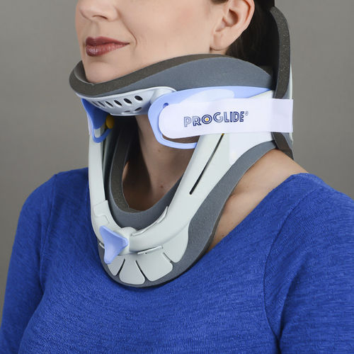 Жесткий шейный ортез - PROGLIDE® - Optec USA - D (12 см) / с отверстием для трахеостомы / с защитой подбородка