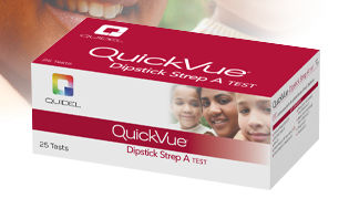 Экспресс-тест на инфекционные заболевания - QuickVue® - Quidel - на стрептококк группы А / лабораторный / для горла