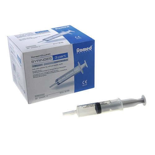 Одноразовый шприц - SYR60ML-LT - Romed Holland - стерильный / с наконечником под катетер