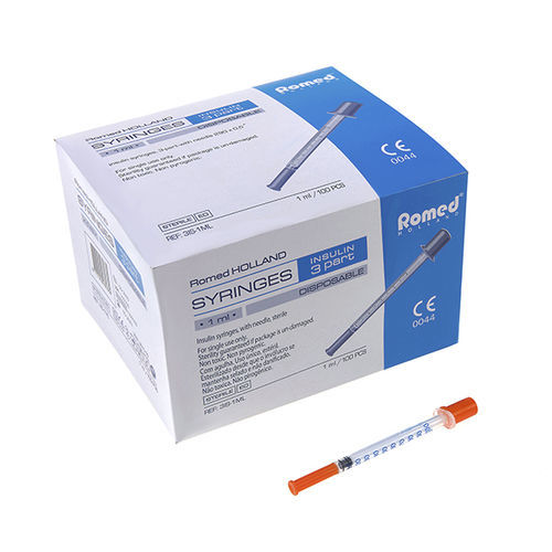 Инсулиновый шприц - 3IS-1ML - Romed Holland - 1 мл / одноразовый / стерильный