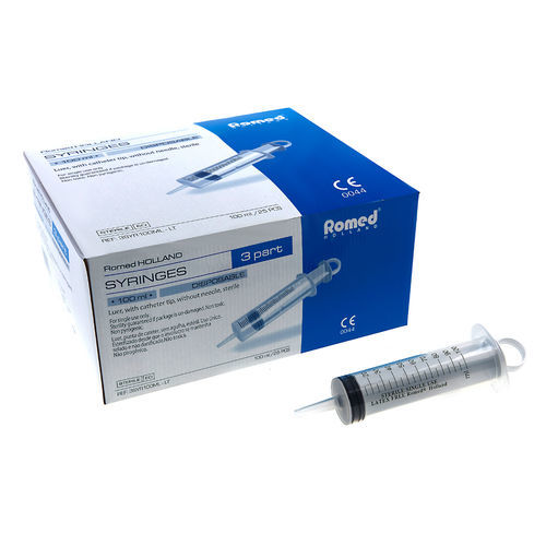 Шприц 100 мл - 3SYR100ML-LT - Romed Holland - одноразовый / стерильный / с наконечником под катетер