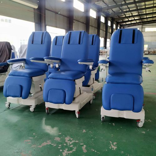 Электрическое кресло для забора крови - Nanning Passion Medical Equipment - 3 секции / на роликах / с подставкой для ног