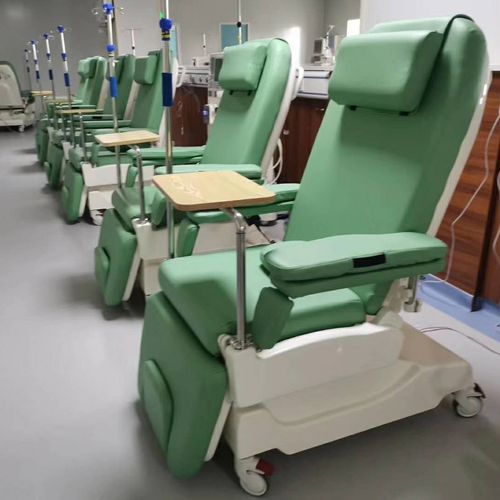Электрическое кресло для забора крови - PY-YD-310 - Nanning Passion Medical Equipment - 3 секции / на роликах / с регулируемой высотой