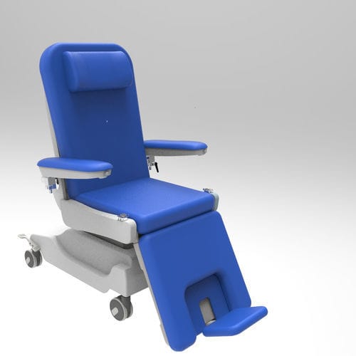 Электрическое кресло для гемодиализа - PY-YD-410 - Nanning Passion Medical Equipment - 3 секции / для химиотерапии / на роликах