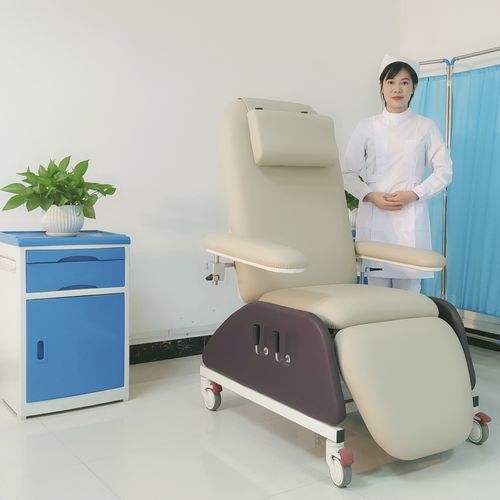 Ручное кресло для забора крови - PY-YS  - Nanning Passion Medical Equipment - 3 секции / с опорой для голеней / на роликах