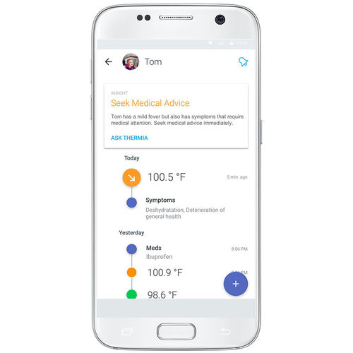 Приложение iOS для мониторинга - Thermo app - Withings - для обработки / с системой отслеживания / медицинское