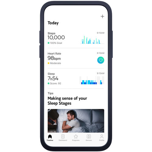 Приложение iOS для дистанционного контроля состояния здоровья - Health Mate - Withings - для управления / медицинское