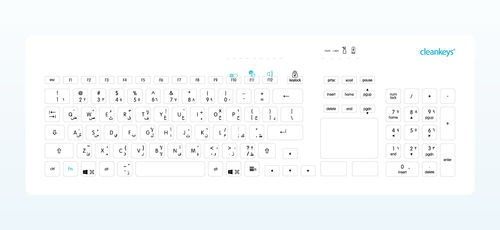 Медицинская клавиатура с цифровым блоком клавиатуры - Cleankeys® CK4W - GETT Gerätetechnik - с сенсорной панелью / с международной раскладкой / с указателем