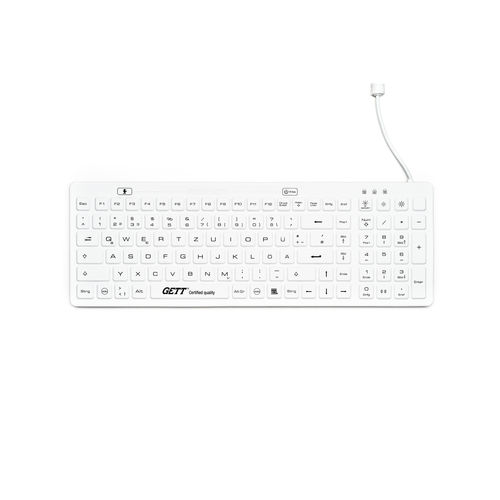 Медицинская клавиатура с цифровым блоком клавиатуры - CLEANTYPE® MEDICAL - GETT Gerätetechnik - из силикона / дезинфицируемая / для гигиены