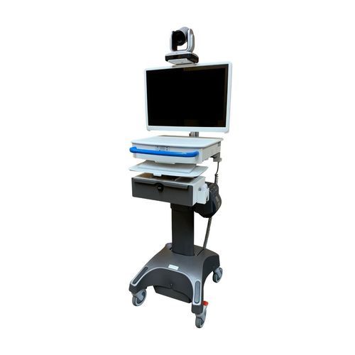 Телемедицинская тележка с регулируемой высотой - DCT-TC6  - Lund Industries - с выдвижным ящиком