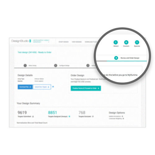 Веб-приложение для разработки - DesignStudio  - Illumina - для оценки / для захвата / для утверждения