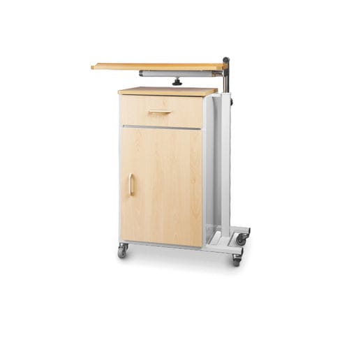 Прикроватный столик на роликах - 10.ME.1820 - JMS Healthcare Furniture - встроенный в шкаф / с выдвижными ящиками / со встроенным прикроватным столиком