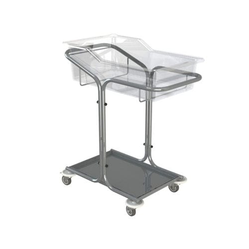 Медицинская люлька с фиксированной высотой - 10.MC.7101 - JMS Healthcare Furniture - на роликах / с ящиком для хранения / из нержавеющей стали