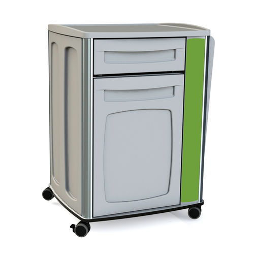 Прикроватный столик на роликах - 10.ME.1821 - JMS Healthcare Furniture - с выдвижными ящиками