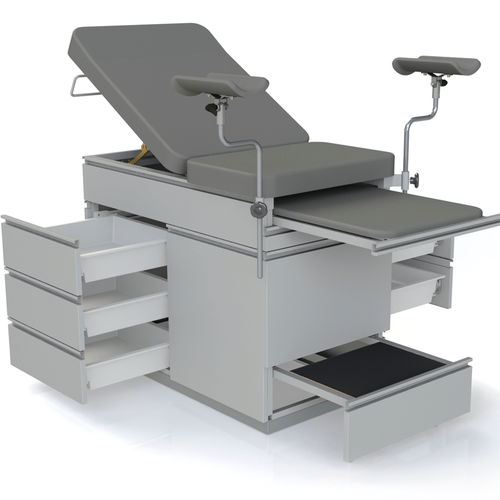 Гинекологический диагностический стол - 10.DV.1672 - JMS Healthcare Furniture - ручной / с фиксированной высотой / с ящиком для хранения