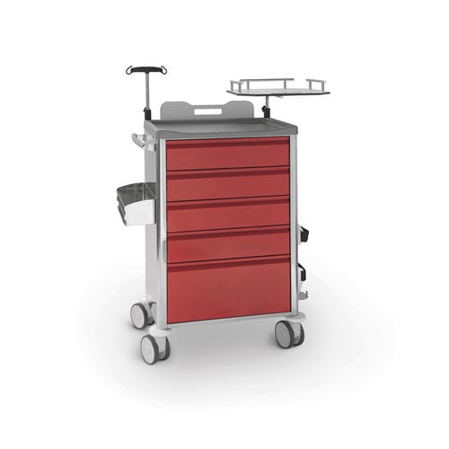 Тележка для неотложной помощи - 10.CR.1589.J - JMS Healthcare Furniture - для инструментов / для медикамента / из нержавеющей стали