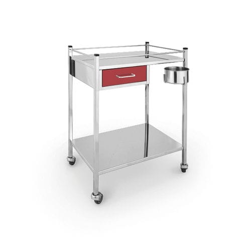 Медицинская тележка - 10.ME.1850 - JMS Healthcare Furniture - для общего применения / для перевязки / с выдвижным ящиком