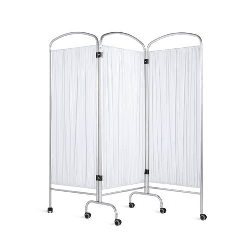Складная медицинская ширма - 10.BI.1214 - JMS Healthcare Furniture - на роликах / 3 стенки / со шторой