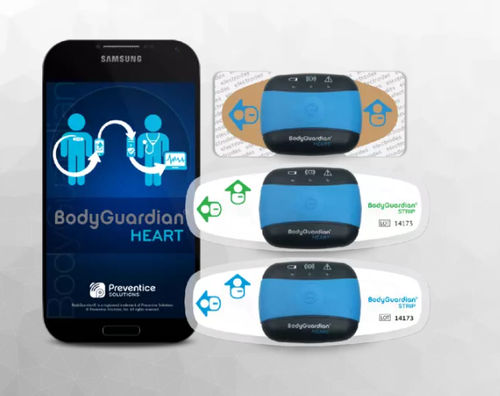Монитор пациента носимый - BodyGuardian™  Heart - Preventice - для ЭКГ / частоты сердечных сокращений / артериального давления