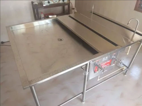 Стол аутопсии - Span Surgical - прямоугольный / с раковиной / из нержавеющей стали