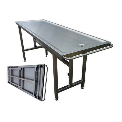 Стол для бальзамирования из нержавеющей стали - MSGP - Mortuary Solutions - складной