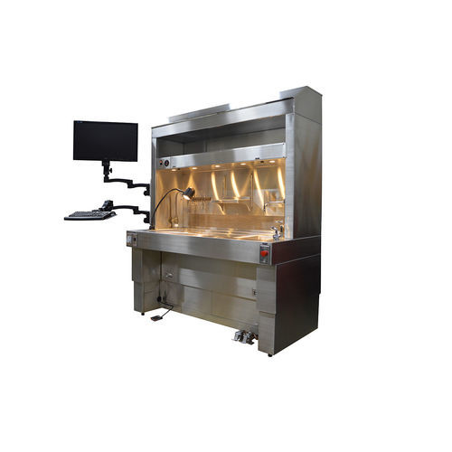 Лабораторная рабочая станция для макроскопии - GL100 - Mortech Manufacturing - напольный / с раковиной / с нисходящей вентиляцией