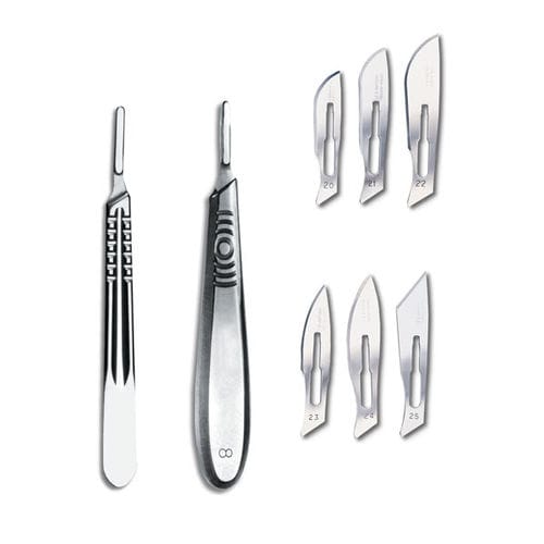 Скальпель с металлической ручкой - 2230 - Embalmers Supply Company - со сменным лезвием