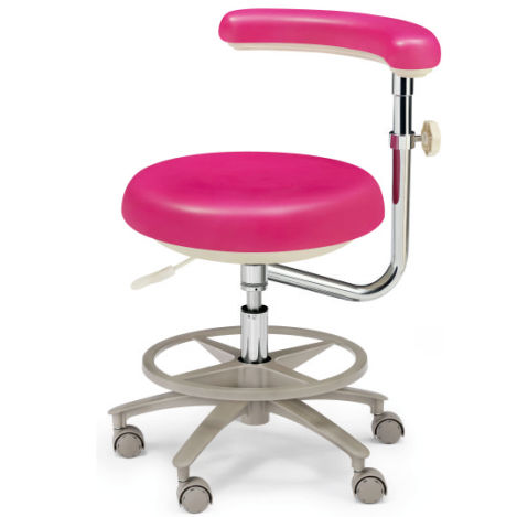 Табурет для стоматологии - GD-DTS08  - Foshan Gladent Medical Instrument Co.,Ltd - с регулируемой высотой / со спинкой / на роликах