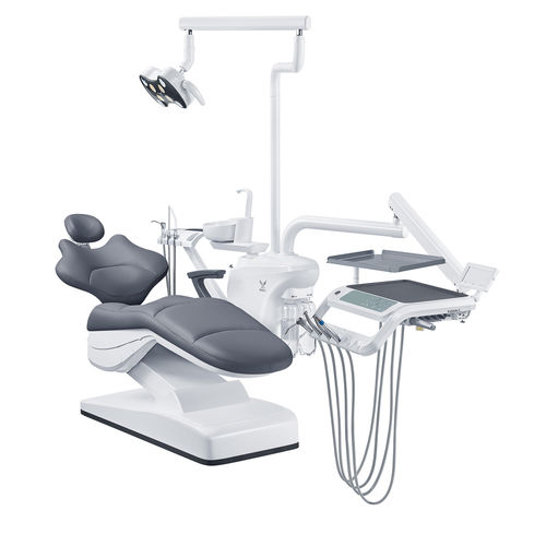 Стоматологическая установка с электрическим креслом - GD-800  - Foshan Gladent Medical Instrument Co.,Ltd - с гибким подголовником / с монитором / с аппаратом для гигиены