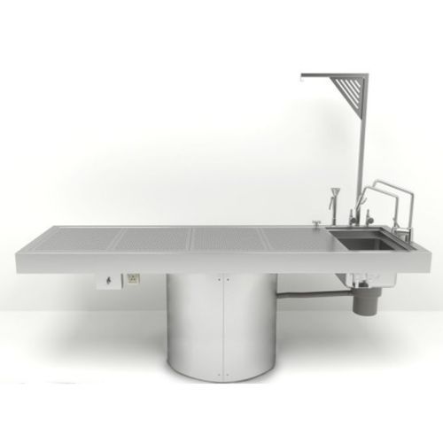 Стол для аутопсии - ATPTABLE-F - Hiplaas - вращающийся / из нержавеющей стали / с раковиной