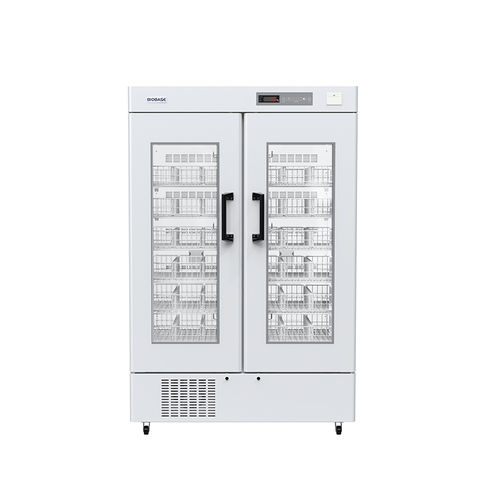 Холодильник для банка крови - BBR-4V series - Biobase - вертикальный / 2 дверцы / со стеклянной дверью