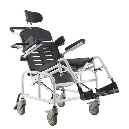 Стул для душа с подлокотниками - LY-158-A WHALE  - Comfort Orthopedic - на колесиках / с опорой для ступней / с отверстием для туалета