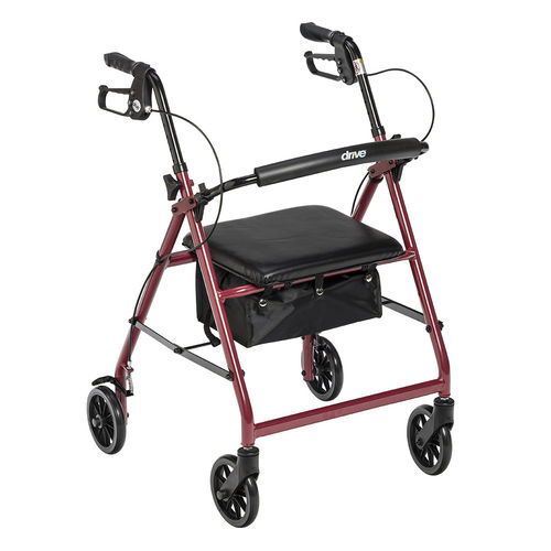 4-колесный ролятор - R726BK - Drive DeVilbiss USA - алюминиевая рама / с сиденьем / с регулируемой высотой