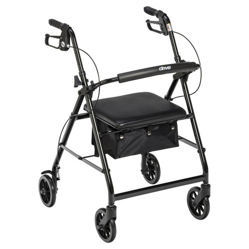 4-колесный ролятор - R726BK - Drive DeVilbiss USA - алюминиевая рама / с сиденьем / с регулируемой высотой