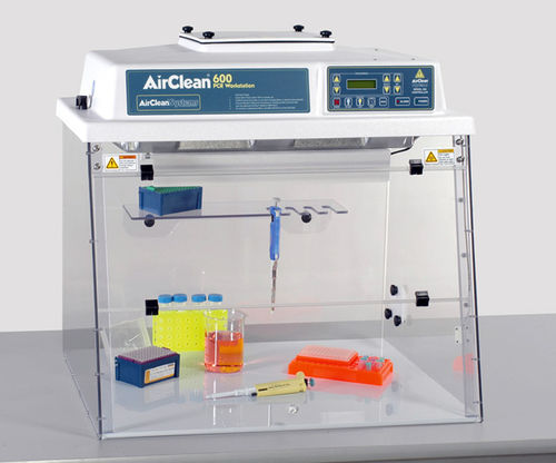 Вытяжной шкаф для PCR - AirClean® AC600 Series - Airclean Systems - настольный / с вертикальным ламинарным потоком / из поликарбоната