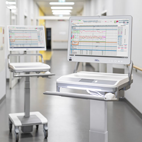 Компьютерная тумба на аккумуляторе - OR-MedCart® - ACL - с регулируемой высотой